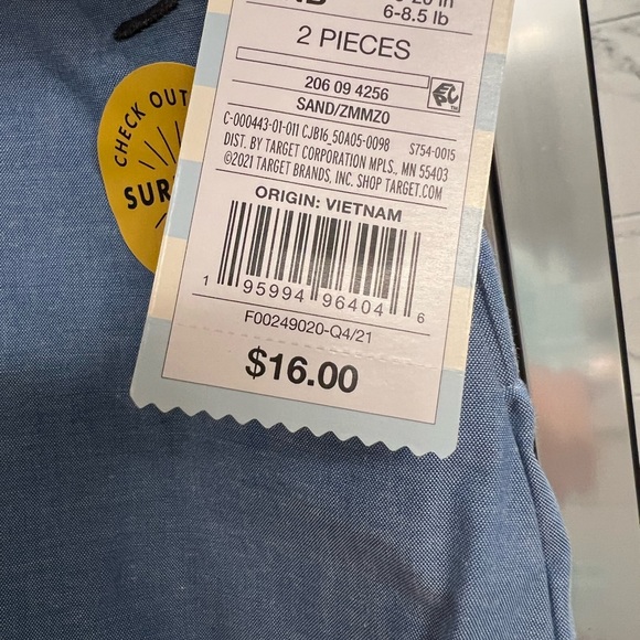 Cat & jack baby chambray bunny top & bottom set - Picture 3 of 6